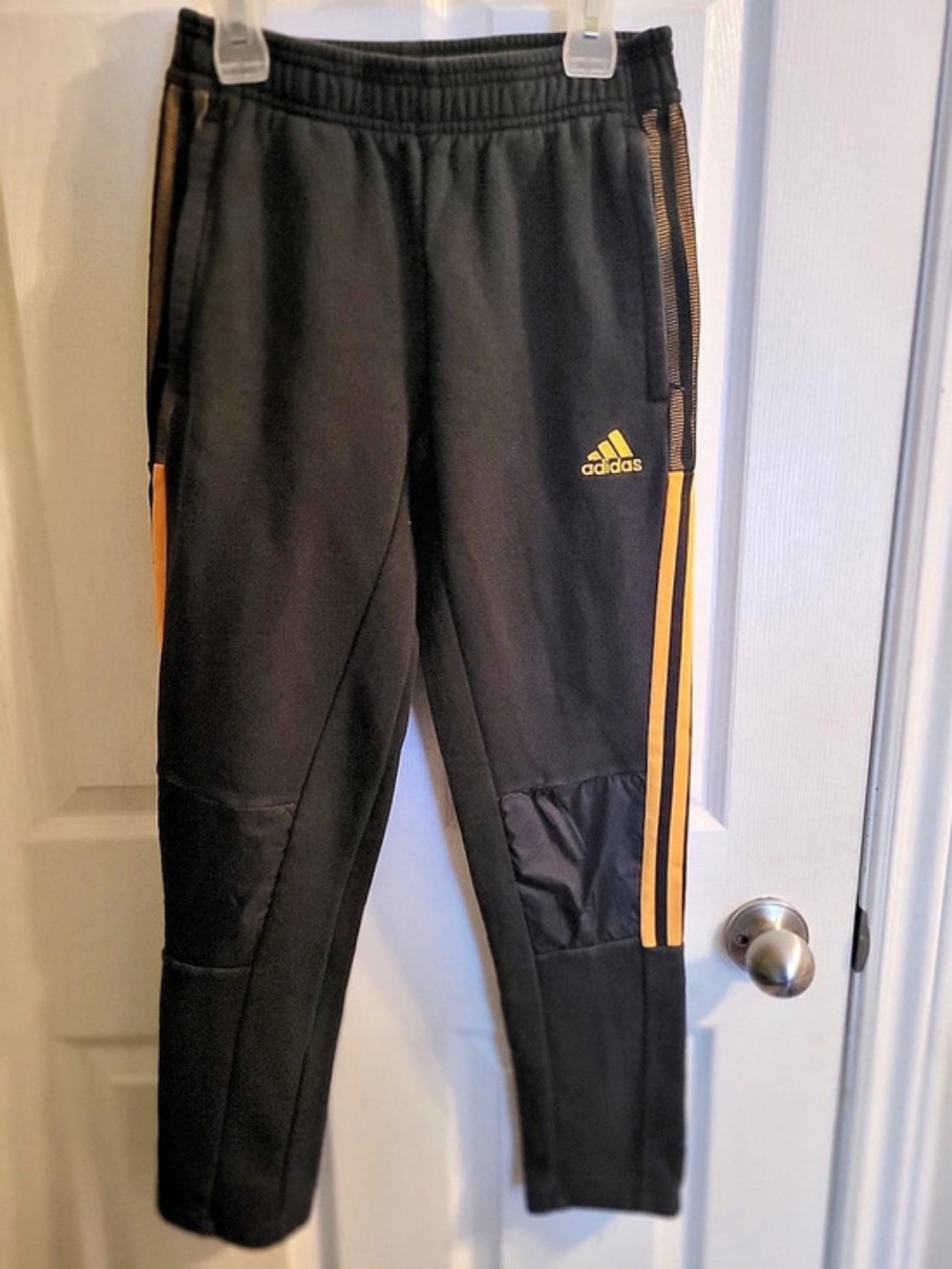 adidas Men's Black & Orange Joggers Size Medium